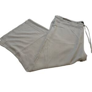 Eileen Fisher Grey Pants sz XL 100% Silk Cropped Pants